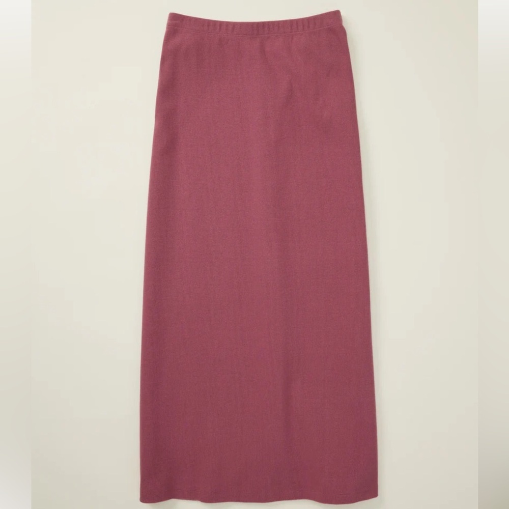 UpWest Skirt L Rose Ribbed Stretch Cotton